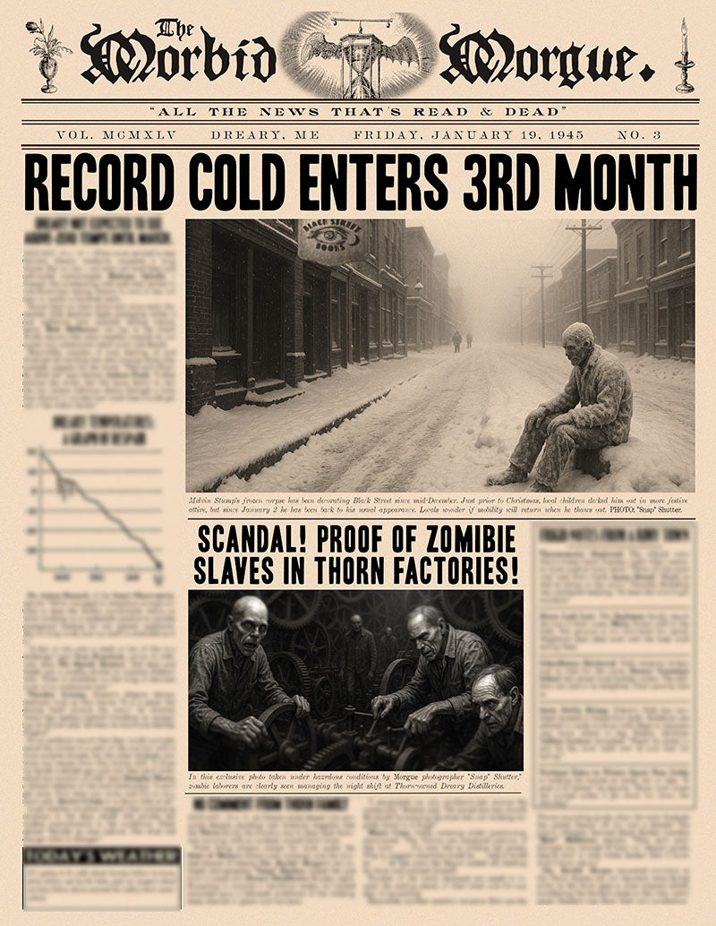 The Morbid Morgue, issue 3 Reproduction Newspaper- FREE download