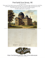 "Perturbing Places" Post Cards from Dreary, ME Set 4 - FREE Printable Download