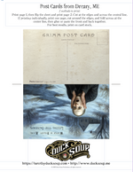 Perturbing Post Cards from Dreary, Maine: Set 7: Living the Winter Scream