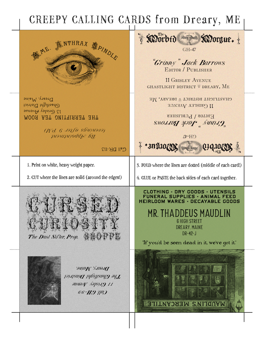 Cursed Id Card Cursed Calling Cards -- Free Download – Tarot by Duck Soup