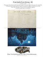 "Perturbing Places" Post Cards from Dreary, ME, Set 1: FREE downloadable, printable cards