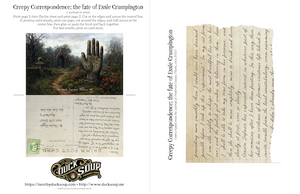 CREEPY CORRESPONDENCE No. 1 plus "Perturbing Places" Post Cards Vol. 5 -- FREE Printable Download