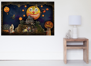 HALLOWEEN LAND Wall Poster in 3 sizes