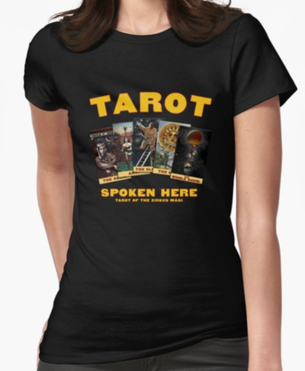 "Tarot Spoken Here" Fitted Women's T