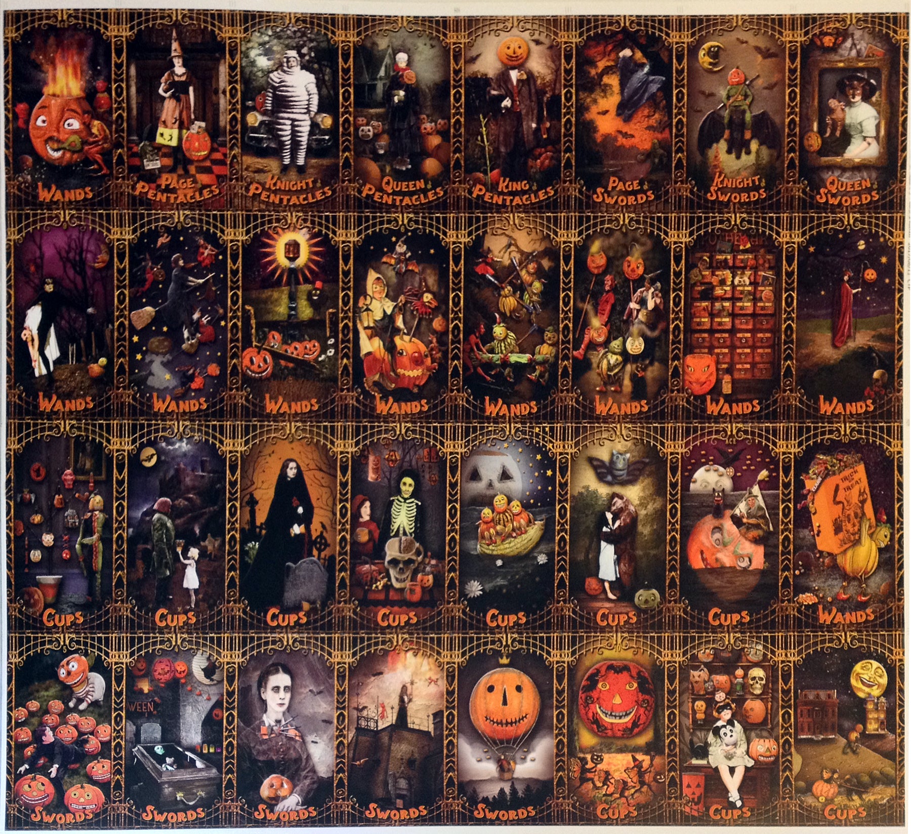 TRICK OR TAROT Uncut Sheets: Deluxe Edition Courts & Minors