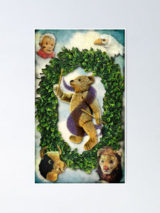Old Bear Tarot "The World" Wall Poster in 3 sizes